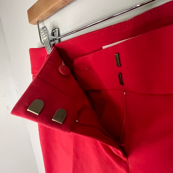 LOFT Red Marisa Pants Straight Ankle Fit Women’s Size 2 - Picture 4 of 5